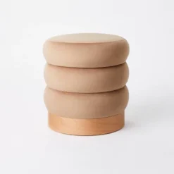 Clarkdale Channel Tufted Ottoman With Wood Base - Threshold™ Designed With Studio McGee -Baxton Studio Sales Store GUEST 49c40f06 ce24 490b b665 fce10ad00f8a