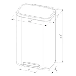 45L Rectangular Step Trash Can - Brightroom™ -Baxton Studio Sales Store GUEST 4a2ac669 6c4c 4843 a3d3 992611e508bc