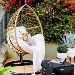 Britanna Patio Hanging Egg Chair - Natural - Opalhouse™ -Baxton Studio Sales Store GUEST 4b072736 06c1 4fa1 8662 422f2020ef23