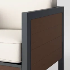 Bryant 2pk Faux Wood Patio Club Chairs - Gray/Natural - Threshold™ -Baxton Studio Sales Store GUEST 4b3dd7d8 f559 42f6 8734 a91082fd3e71