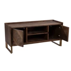 Glacerad Reclaimed Wood Media Console For TVs Upto 50" Brown - Aiden Lane -Baxton Studio Sales Store GUEST 4bd16b9b 7878 4b86 840d 8ad0879c2604