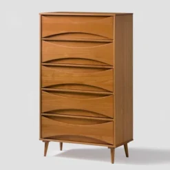 Mid-Century Modern Contoured 5 Drawer Chest Of Drawers - Saracina Home -Baxton Studio Sales Store GUEST 4c1c83b0 0324 4ee8 ae12 19111936c63c