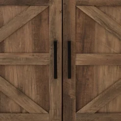 Atticus Modern Farmhouse 2 Door Corner TV Stand For TVs Up To 55" Rustic Oak - Saracina Home -Baxton Studio Sales Store GUEST 4c8dcf3c ad69 425f 9117 f6aaa0b7bb81