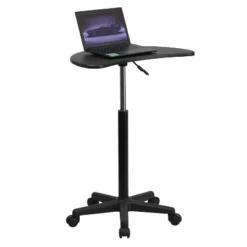 Emma And Oliver Sit To Stand Mobile Laptop Computer Desk - Portable Rolling Standing Desk -Baxton Studio Sales Store GUEST 4cd1cdb9 b7be 4966 8c1d 445afd08e0f9