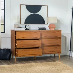 Mid-Century Modern Contoured 6 Drawer Dresser - Saracina Home -Baxton Studio Sales Store GUEST 4f9f1d1c 1d30 433d abee ec047232182c