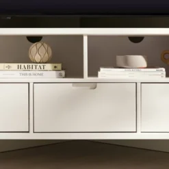 Cara Mid-Century Modern 3 Drawer Corner TV Stand For TVs Up To 58" - Saracina Home -Baxton Studio Sales Store GUEST 4fd87e73 4820 481c 992e dd4b9bda1b48