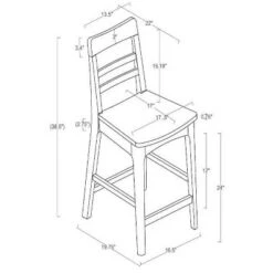 2pk Wood Ladder Back Counter Stool - Hearth & Hand™ With Magnolia -Baxton Studio Sales Store GUEST 501b822c a2fd 461d aa13 130aba448f95