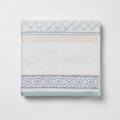 Pattern Filled Stripe Towel Blue - Threshold -Baxton Studio Sales Store GUEST 50f19a60 e619 4f20 adcc 10d255eeb751