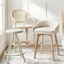 Parksley Rattan And Woven Counter Height Barstool White - Threshold™ 7 Parksley Rattan And Woven Counter Height Barstool White - Threshold™ -Baxton Studio Sales Store GUEST 51f30ece 4c8b 4fcf 8461 e948b9e3ffda