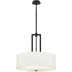 Possini Euro Design Sundry Semi Gloss Black Drum Pendant Chandelier 24" Wide Modern Double Shade 4-Light Fixture For Dining Room Foyer Kitchen Island 15 Possini Euro Design Sundry Semi Gloss Black Drum Pendant Chandelier 24" Wide Modern Double Shade 4-Light Fixture For Dining Room Foyer Kitchen Island -Baxton Studio Sales Store GUEST 520f41d9 c7a3 40e6 890a 652e0a63a17f