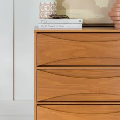 Mid-Century Modern Contoured 5 Drawer Chest Of Drawers - Saracina Home -Baxton Studio Sales Store GUEST 52450d7c 149b 4658 bbc3 0638d4783538