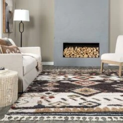 NuLOOM Southwestern Rosemarie Moroccan Tassel Shag Area Rug 14 NuLOOM Southwestern Rosemarie Moroccan Tassel Shag Area Rug -Baxton Studio Sales Store GUEST 53095a25 e15e 425e ab48 136839fe6fe8