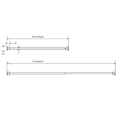 72" Half Moon Dual Mount Shower Rod - Threshold™ -Baxton Studio Sales Store GUEST 5420201f e4d0 4550 a485 c4c3e9014ce9
