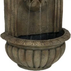 Sunnydaze Decor Sunnydaze 27"H Solar-Powered Polystone Florence Outdoor Wall-Mount Water Fountain -Baxton Studio Sales Store GUEST 55b3b3d8 d51d 4145 90e5 fb577971c953