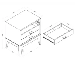 Quail Hill 3 Drawer Nightstand Mount Etna Blue - Threshold™ Designed With Studio McGee -Baxton Studio Sales Store GUEST 56fd1638 0876 4790 bd99 14a0dd67286b