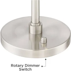 Possini Euro Design Eliptik Modern Desk Table Lamp 24 1/2" High Satin Nickel LED Swing Arm Adjustable Height For Bedroom Living Room Nightstand Office 11 Possini Euro Design Eliptik Modern Desk Table Lamp 24 1/2" High Satin Nickel LED Swing Arm Adjustable Height For Bedroom Living Room Nightstand Office -Baxton Studio Sales Store GUEST 57f95403 f17c 44cc 98ac ed3ad7d4f9f9