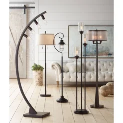 Franklin Iron Works Arcos Industrial Arc Floor Lamp 71" Tall Bronze Brown Metal Dimmable LED Decor For Living Room Reading Bedroom Office House Home 14 Franklin Iron Works Arcos Industrial Arc Floor Lamp 71" Tall Bronze Brown Metal Dimmable LED Decor For Living Room Reading Bedroom Office House Home -Baxton Studio Sales Store GUEST 5810e929 2f4c 4e54 8434 2533ddae9e0e