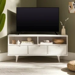 Cara Mid-Century Modern 3 Drawer Corner TV Stand For TVs Up To 58" - Saracina Home -Baxton Studio Sales Store GUEST 5a91e93e d508 4e72 9f59 32f14f024c2a