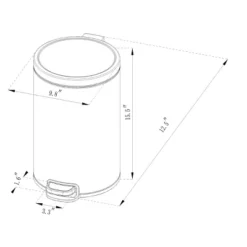 12L Round Step Trash Can - Brightroom™ 8 12L Round Step Trash Can - Brightroom™ -Baxton Studio Sales Store GUEST 5b62ec6c 4d4c 4efb b3e1 878799ee627d