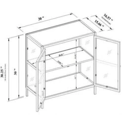 30" Crystal Cove Glass Cabinet Black - Threshold™ Designed With Studio McGee -Baxton Studio Sales Store GUEST 5b71f51a 7630 42b5 9e09 477102ac59f6