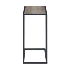 23" Modern Rectangle Two-Tone C Side Table With Metal Base - Saracina Home -Baxton Studio Sales Store GUEST 5bfa4338 4c50 438e 8f84 c70205739613