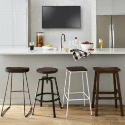 Lewiston Adjustable Swivel Barstool - Threshold 9 Lewiston Adjustable Swivel Barstool - Threshold -Baxton Studio Sales Store GUEST 5c2ad5e6 21b1 408f b694 ea2408655584
