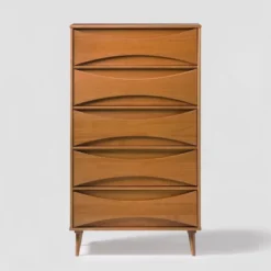 Mid-Century Modern Contoured 5 Drawer Chest Of Drawers - Saracina Home -Baxton Studio Sales Store GUEST 5caa653a 811e 463e 86f8 f53ad4b36c6e