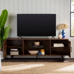 2 Door Mid-Century Modern Wood Storage TV Stand For TVs Up To 80" - Saracina Home -Baxton Studio Sales Store GUEST 5d44119d 7e55 4beb 8f77 bb1514318948