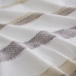 Madison Park 5pc Cove Clipped Jacquard Comforter Set White/Assorted Beiges -Baxton Studio Sales Store GUEST 5e050b15 cb07 4d79 847d 6024140b83fa