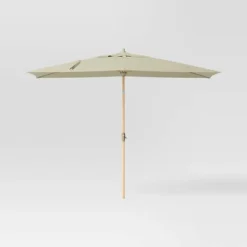 10'x6' Rectangular Market Patio Umbrella - Light Wood Pole - Threshold™ -Baxton Studio Sales Store GUEST 5fb33983 be50 4af3 8602 ec3479445938
