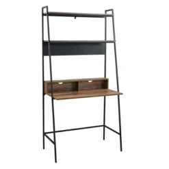 36" Writing Desk With Open Storage Ladder Bookshelf - Saracina Home 22 36" Writing Desk With Open Storage Ladder Bookshelf - Saracina Home -Baxton Studio Sales Store GUEST 62238f92 a3f2 4932 b53f 1b8c4ab359c8