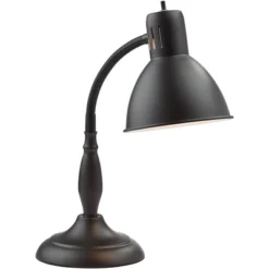 360 Lighting Breck Desk Table Lamp 17" High Dark Bronze Metal Adjustable Gooseneck Arm For Bedroom Bedside Nightstand Office Kids Family House Home -Baxton Studio Sales Store GUEST 624663d3 c42b 4453 8b91 3678ebcbaf18