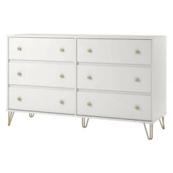 6 Drawer Finley Dresser White - Novogratz -Baxton Studio Sales Store GUEST 629ffc05 8802 4e61 b17b 2773c00a6b21