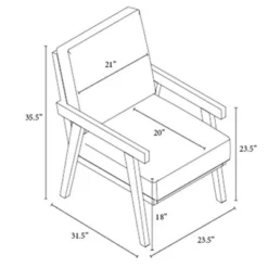 Grantsville Wood Frame Accent Chair With Grid Back - Threshold™ Designed With Studio McGee -Baxton Studio Sales Store GUEST 63af688c c6d7 4926 8635 a7774e315ee8