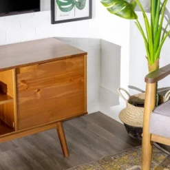 Solid Wood Mid-Century Modern TV Stand For TVs Up To 65" - Saracina Home -Baxton Studio Sales Store GUEST 64291693 f8bf 4214 8739 2fe9a7cbadf0