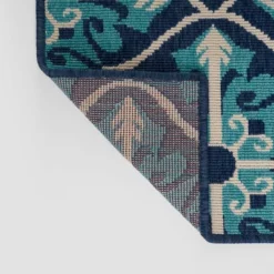 5'3" X 7' Morocco Trellis Outdoor Rug Ivory/Blue - Christopher Knight Home -Baxton Studio Sales Store GUEST 65fceaaf 2b15 4201 886d aef4c91f1815