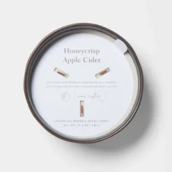 16oz Blackened Bowl Ceramic With Multi Woodwick And Dustcover Honeycrisp Apple Cider Candle Black - Threshold™ -Baxton Studio Sales Store GUEST 662f18f4 1b1d 4e09 b36e c380ba647f31