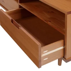 Cara 3 Drawer Mid-Century Modern 3 Drawer TV Stand For TVs Up To 80" - Saracina Home -Baxton Studio Sales Store GUEST 662f7e9b be57 410f af45 916eec0005e7