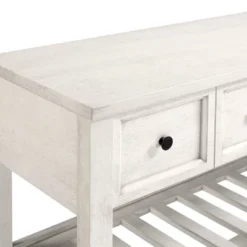 48" Farmhouse Solid Wood 2 Drawer Buffet White - Saracina Home -Baxton Studio Sales Store GUEST 66c87ba3 841e 44b3 acb1 ac03e5dec0f1