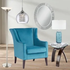 Possini Euro Design Metro Modern Torchiere Floor Lamp 71" Tall Brushed Nickel Frosted White Acrylic Shade For Living Room Reading Bedroom Office House -Baxton Studio Sales Store GUEST 66dd4815 dc0f 482b 8f2e 39457e73fd40