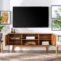 Solid Wood Mid-Century Modern TV Stand For TVs Up To 65" - Saracina Home -Baxton Studio Sales Store GUEST 686002c1 8c90 4149 bce4 d40fc12f1038