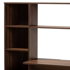 Ezra Wood Storage Computer Desk With Shelves Walnut - Baxton Studio 8 Ezra Wood Storage Computer Desk With Shelves Walnut - Baxton Studio -Baxton Studio Sales Store GUEST 689cc118 a4cc 443f be99 36c684eb3632