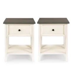 Set Of 2 Farmhouse Single Drawer V Frame Nightstands - Saracina Home 24 Set Of 2 Farmhouse Single Drawer V Frame Nightstands - Saracina Home -Baxton Studio Sales Store GUEST 69c1cb7f c5f8 45c8 a09a c17d10dc02f9
