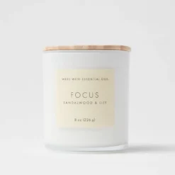 Wood Lidded Glass Wellness Focus Candle - Threshold™ -Baxton Studio Sales Store GUEST 6ad6f3d2 39ad 4239 9365 f6449a665735