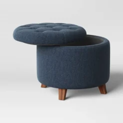 Tufted Round Storage Ottoman - Threshold -Baxton Studio Sales Store GUEST 6af4d5ac 1729 492b 9ab7 ed7a4a926334