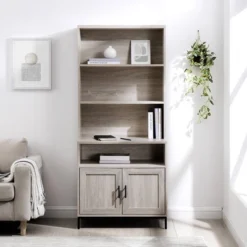 64.12" Orin Modern 2 Door Bookshelf Hutch - Saracina Home -Baxton Studio Sales Store GUEST 6bbf8b53 b1e5 4523 ac25 0e108c0d9b7f