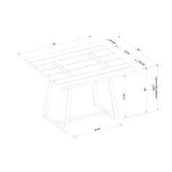 Brimfield Metal Base Extendable Dining Table Brown - Threshold™ -Baxton Studio Sales Store GUEST 6cc89fd1 cd13 4a73 b61a b2b76aaf7bc1