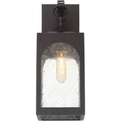 Possini Euro Design Tyne Modern Outdoor Wall Light Fixture Bronze 16 1/2" Seedy Glass For Post Exterior Barn Deck House Porch Yard Posts Patio Home -Baxton Studio Sales Store GUEST 6ce3aa39 c1be 449c 9530 aef14c1fa5df