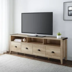 4 Drawer Farmhouse TV Stand For TVs Up To 80" - Saracina Home -Baxton Studio Sales Store GUEST 6f5c7dff 6bbf 4107 babe a066d6f32195