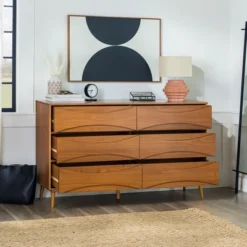 Mid-Century Modern Contoured 6 Drawer Dresser - Saracina Home -Baxton Studio Sales Store GUEST 6fead62f 7409 4ab1 a4ea 29860158a949